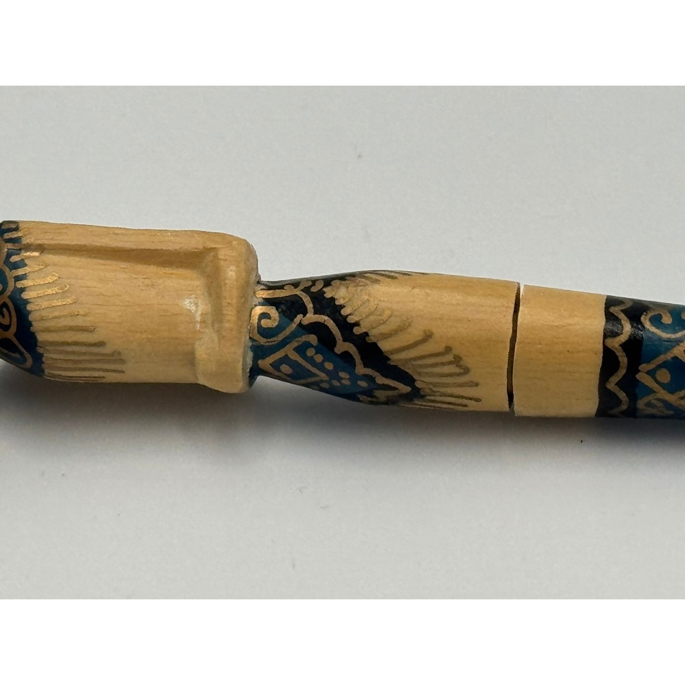 Vintage Hand Carved Wooden Dancer Ballpoint Pen Balinese Folk Art Souvenir - Picture 3 of 15